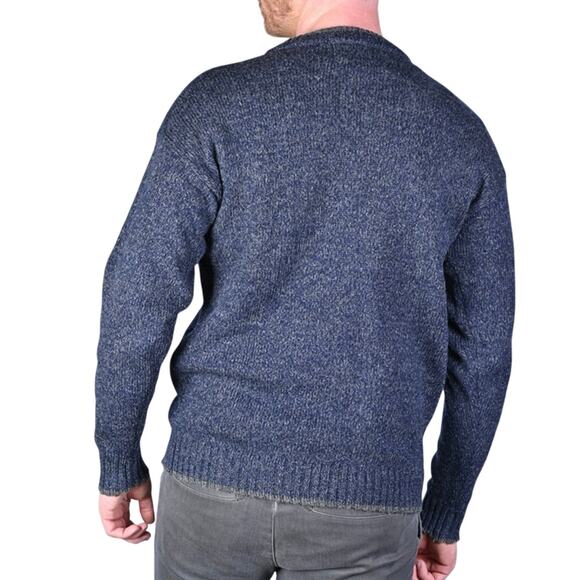 Woolrich Rugged Crewneck Sweater Wool Ash Navy Blue - Picture 3 of 11